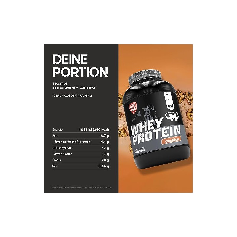 Whey Protein - Cookies - 3000 g Dose