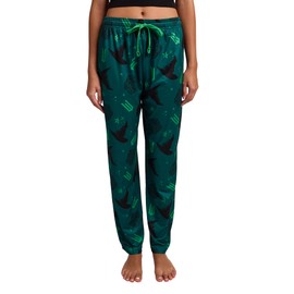 Bioworld Wicked Part 1 Hats & Tiaras All-Over Print Women’s Green Sleep Pajama Pants -XL