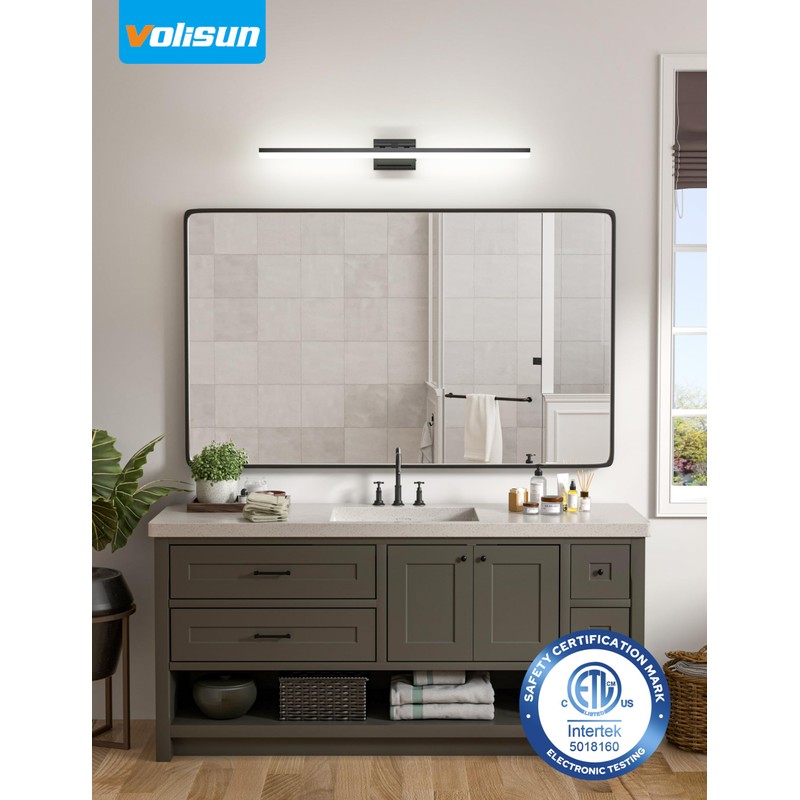VOLISUN Modern Bathroom Vanity Light 39.4 inch, 34W Dimmable 5CCT