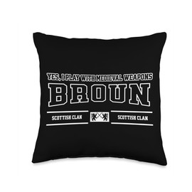 Broun Scottish Funny Gaelic Clan Name Throw Pillow