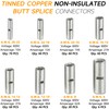 SVAAR 380PCS Non Insulated Butt Connectors Kit Butt Splice Connector