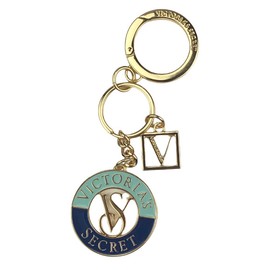 Victoria's Secret VICTORIAS SECRET KEYCHAIN BAG CHARM GOLD MONOGRAM LOGO KEY RING NWT