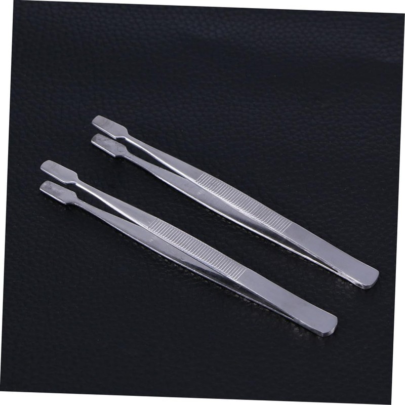 Ipetboom 3pcs Stainless Steel Stamp Tweezer Lightweight Nipper for Eyelashes