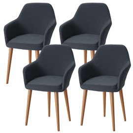 Alishomtll Stretch Chair Covers, Set of 4, Armchair Covers, Chair Covers with Armrests, Removable, Washable Protective Cover for Office Chairs, Dining Room Chairs, Cover for Kitchen, Banquet, Wedding