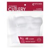 Clear Disposable Plastic Mix Cutlery Medium Weight - 48 Count