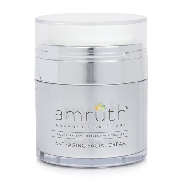 Amruth Resveratrol Daily Anti-Aging Facial Cream, 1oz Jar with Pump,