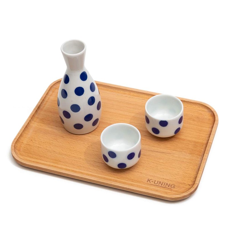 K-UNING Coffee Tray, Cafe Tray, Wood, 7.3 x 10.0 inches
