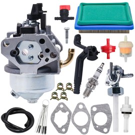 JDLLONG 592929 592331 Carburetor Fits for 6250 7000 8500 Watts Generator 030594A 030594 Carb with Air Filter and Fuel Valve Tune Up Kit