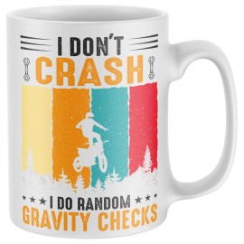 Printbox Original I Do Random Gravity Checks Motorbike Mug Funny Grandad Gifts Motorcycle Dad