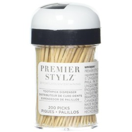 Unique Toothpick Dispenser with 200 Wooden Toothpicks | Premium Quality, Eco-Friendly & Stylish Holder - Perfect for Home, Restaurant, or Party Use