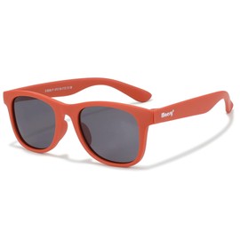 Maesy Lino Children's Sunglasses for 3-6 Years - UV400 Polarised Protection - Flexible and Flexible Frame - Safe and Comfortable Children's Sunglasses for Toddlers and Three Cheese Highs, terracotta