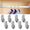 8 PCs Wardrobe Rod Bracket,Oval Closet Rod End Supports 2