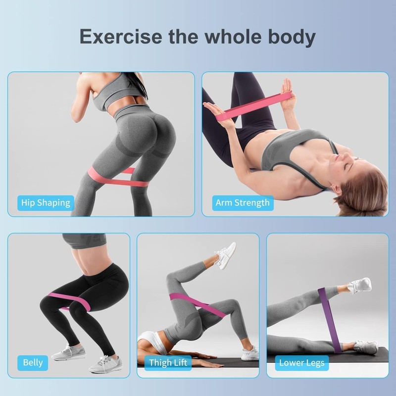 Resistance Loop Exercise Bands Exercise Bands, 5Pcs Elastic Exercise Loop