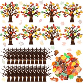 Motipuns 36 Sets Thankful Tree Craft Kits Make Your Own Thanksgiving Tree Hanging Ornament DIY Autumn Thanksgiving Craft Kits Harvest Thankful Art Project Activity for Home Party Decoration
