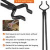 Blacksmith Tools Set - Flat, Bolt, Blade Tongs & Hammers