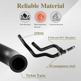 FUSCH Heater Hose Pipe Set with TEE Supply-Return Compatible with Dodge Journey 2.4VVT 2008 2009 2010 2011 2012 2013 2014 2015 2016 2017 2018 2019 2020 Replace#:5058437AK 5058437AD 5058437AI