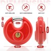Unity Red Keyed Padlock 2 3/4'' (70mm), Stainless Steel Disc