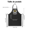 Halinuia Kitchen Apron for Men and Women, black
