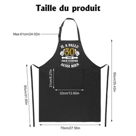 Halinuia Kitchen Apron for Men and Women, black