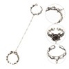 FOMIYES Rose Chain Ring Vintage Finger Jewelry for Women Aesthetic