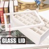 Coward Stackable Jewelry Trays Organizer Set with Clear Lid, Trays