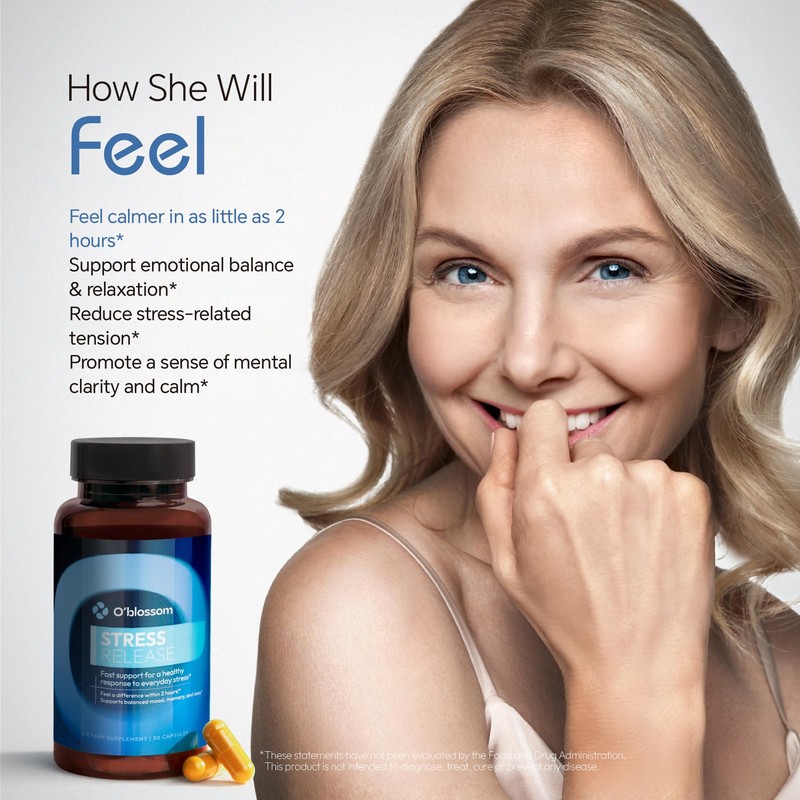 O'blossom Stress Release Ashwagandha Sensoril Zembrin Supplements – Clinically Studied