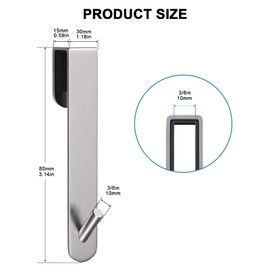 KITHOLD 7 Inch Extended Shower Door Hooks, 2 Pack Towel Hooks with Anti-Skid Rubber Layer for Bathroom Frameless Glass Shower Door, Over The Glass Door Hooks for Robe, Towel, Loofah (Silver)