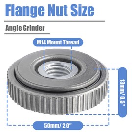 Mesee Quick Release Nut for Angle Grinder, M14 Angle Grinder Locking Nut Fast Clamping Flange Pressure Plate Angle Grinding Machine Fixing Attachment - Silver