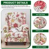 CRFATOP Wingback Chair Covers 2 Pieces Stretch Printed Wing Back