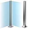 Cvter Glass Railing Post, No-Punch Heavy-Duty Glass Railing with Spigot