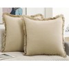 NUYECY Set of 2 Boho Throw Pillow Covers 20x20,Beige Yellow