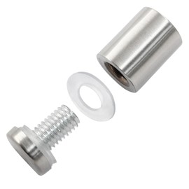 Cionyce 8 Pack Stainless Steel Standoff Screws for Acrylic - 0.74 x 1.18 Inch Standoff Nail Wall Mounts for Sign Holder, Silver