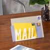 Kaluroil Mail Holder White Metal Letter Sorter Table Top Mail