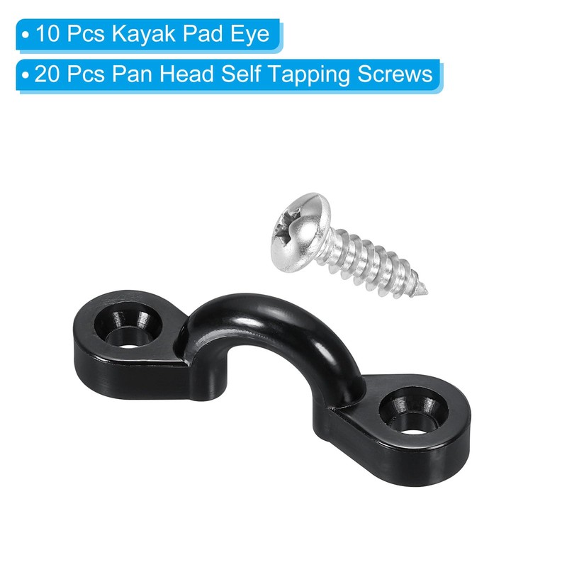 PATIKIL Kayak Pad Eyes, 12 Pack Nylon Deck Loop Bimini