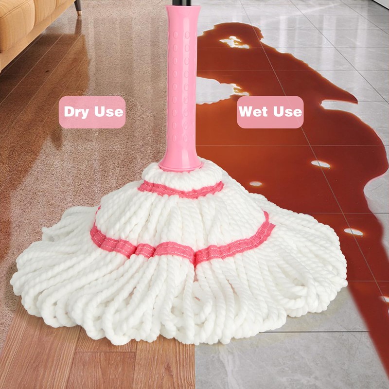 XXFLOWER Self-Wringing Twist Mop for Floor Cleaning, 57” Long Handle