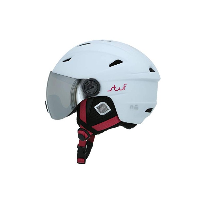 Stuf Visor JR. Helmet Size 49 White Berry