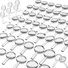 Sumind 150 Pieces Plastic Magnifier Mini Handheld Magnifying Glasses 3X Hand Pocket Lens Portable Reading Magnifier for Home, Indoor and Outdoor Use, Party Favors, 25 mm