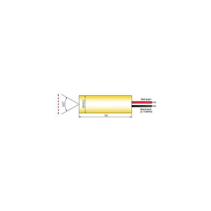 Cross Line Laser Laser Module 5mW Wavelength 650nm Red