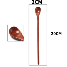 SITEDAN Muddler Spoon Muddler Wooden Dessert Spoon Ice Cream Spoon Small Coffee Spoon Lotus Spoon Cute Stylish Commercial Beverage Shop Home Use (C-2 Pieces)