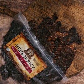 Mahogany Smoked Meats: Chipotle Bourbon Beef Jerky - 16oz