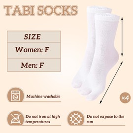 ZOCONE 7 Pairs Flip Flop Socks White Split Toe Socks Cotton Two Toe Socks for Women Men, Novelty Flip Flop Tabi Socks for Sandal Flip-flops, Ankle Two-toed Tabi Socks for Separate Toes, UK 4-6