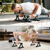 EVERYMATE Wood Push Up Bars Parallettes Bars with Rubber Feet,