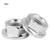 10pcs M10 x 1.25 Flange Nuts Fine Thread Hex Nut