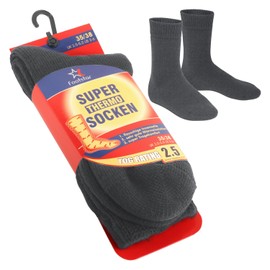 Footstar Women's and Men's Feet Heater Thermal Socks (1 Pair) Extra Warm Winter Socks, charcoal
