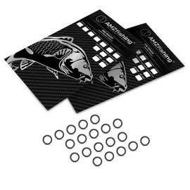 AMZfishing® 40 x Rig Rings, Carp Accessories, Carp Accessories, Carp Fishing, Coarse Fishing, Fishing Ring, Fishing Accessories (40, Circle, 4.4 mm)