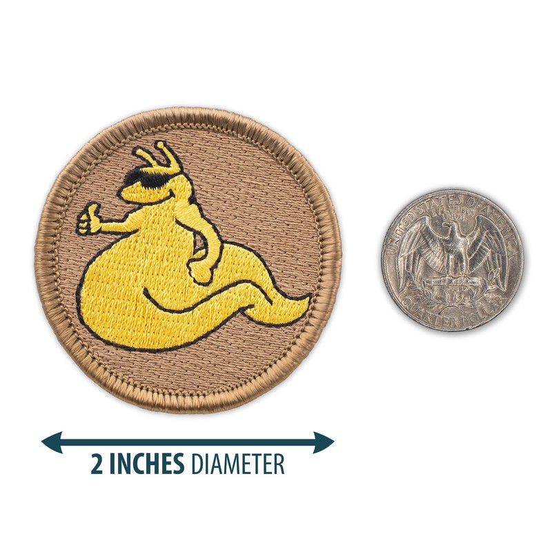 Cool Slug Patrol Patch - 2" Diameter Round Embroidered Patch
