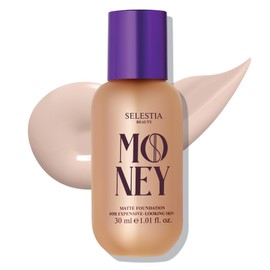 SELESTIA BEAUTY Matte Foundation Money - Long-Lasting Makeup Foundation with Flawless & Buildable Coverage - Liquid Foundation for All Skin Types (Ivory)
