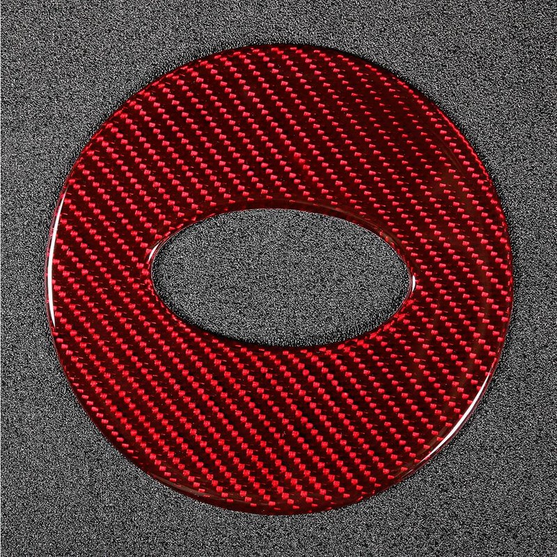 Left Hand Drive Carbon Fiber Interior Steering Wheel Sticker Trim