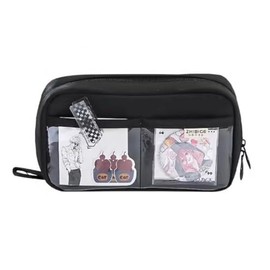 Pen Pouch, Large Capacity, Pen Case, Pencil Case, Simple, Handbag, Stylish, Pen Holder, 5 Compartments, Cute, Storage Bag, Stationery, Clear Front Pocket, Stationery Case, Boys and Girls, Elementary