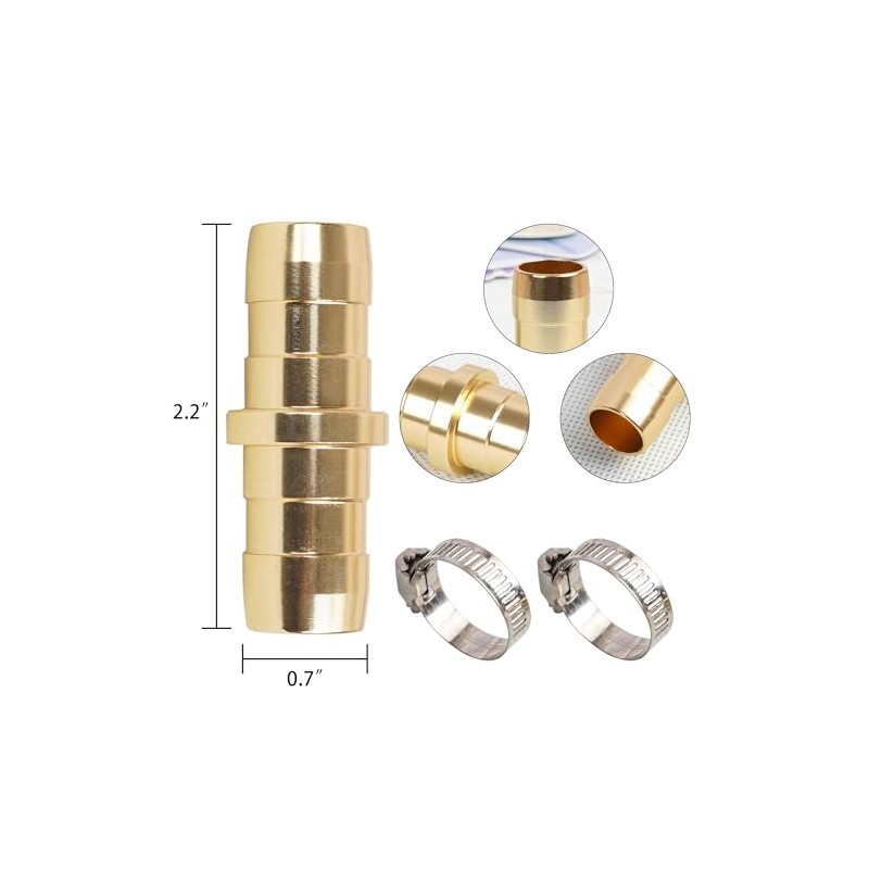 Garden Hose Repair Kit - 6 Pack Connectors with Clamps